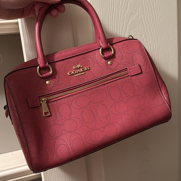 Coach Handbags - Coach Rose Colored Rowan